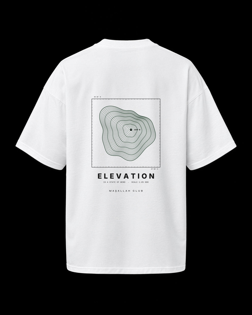 Elevation Tee beyaz, sırt baskısı