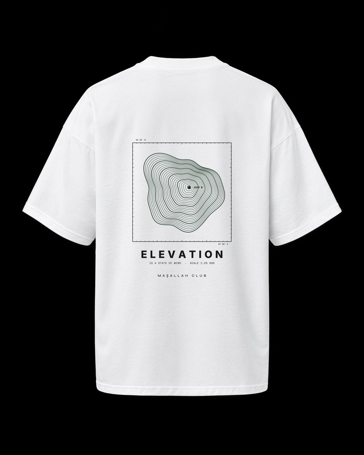 Elevation Tee beyaz, sırt baskısı