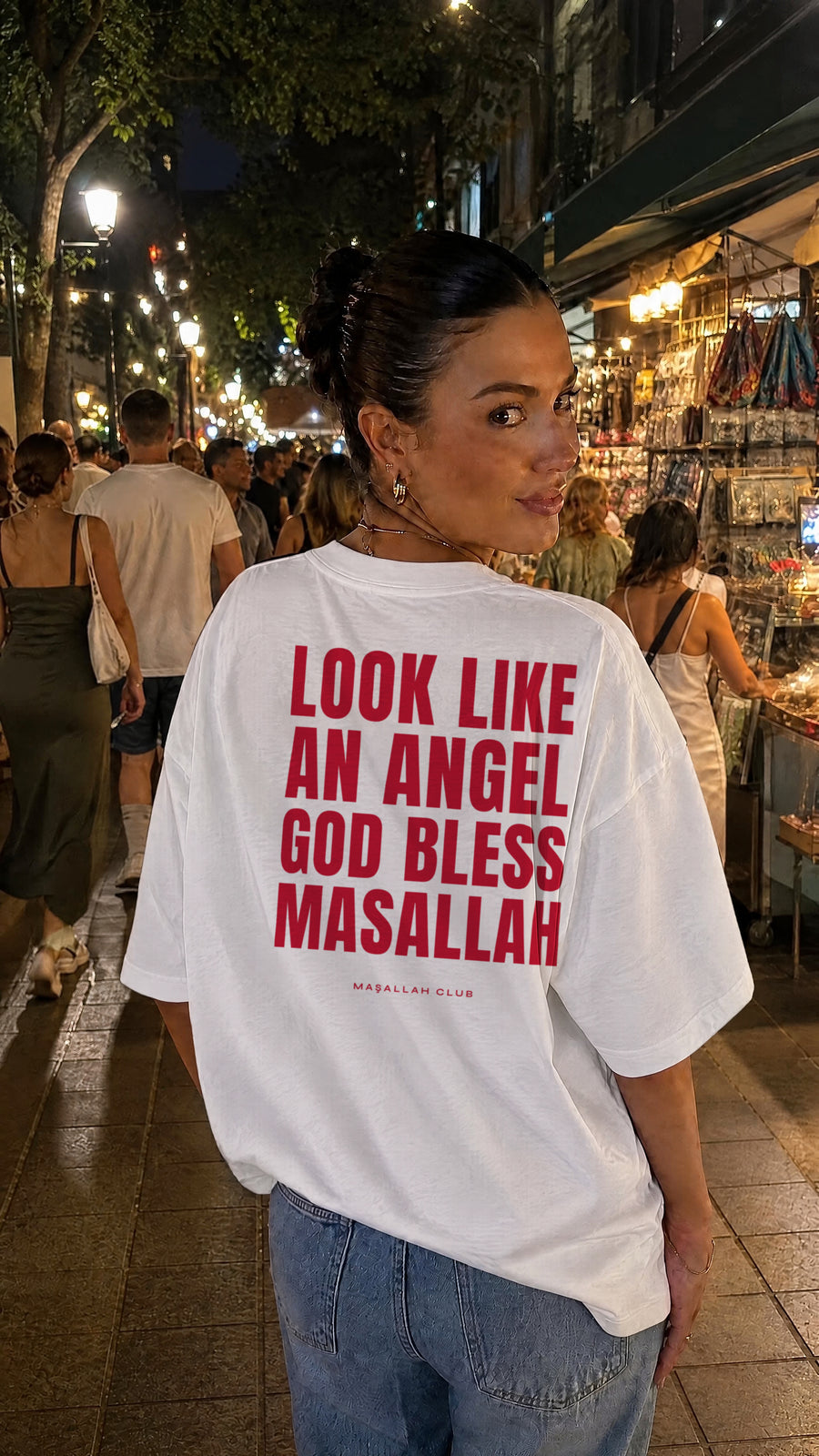 Maşallah Club Angel Tee Kırmızı Blok, sırt baskısı