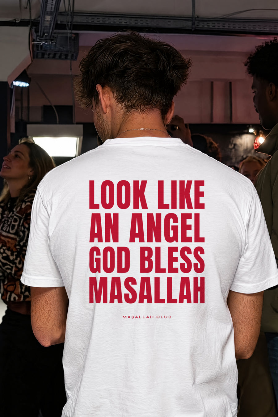 Maşallah Club Angel Tee Kırmızı Blok, sırt baskısı