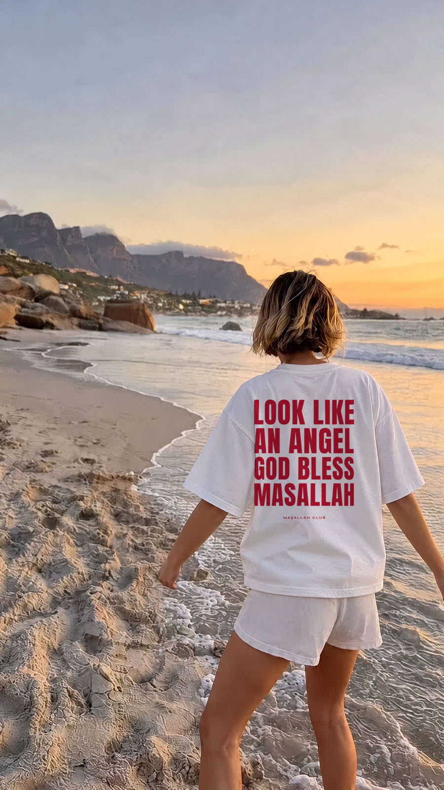 Maşallah Club Angel Tee Kırmızı Blok, sırt baskısı