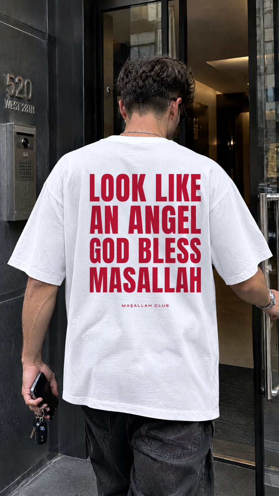 Maşallah Club Angel Tee Kırmızı Blok, sırt baskısı