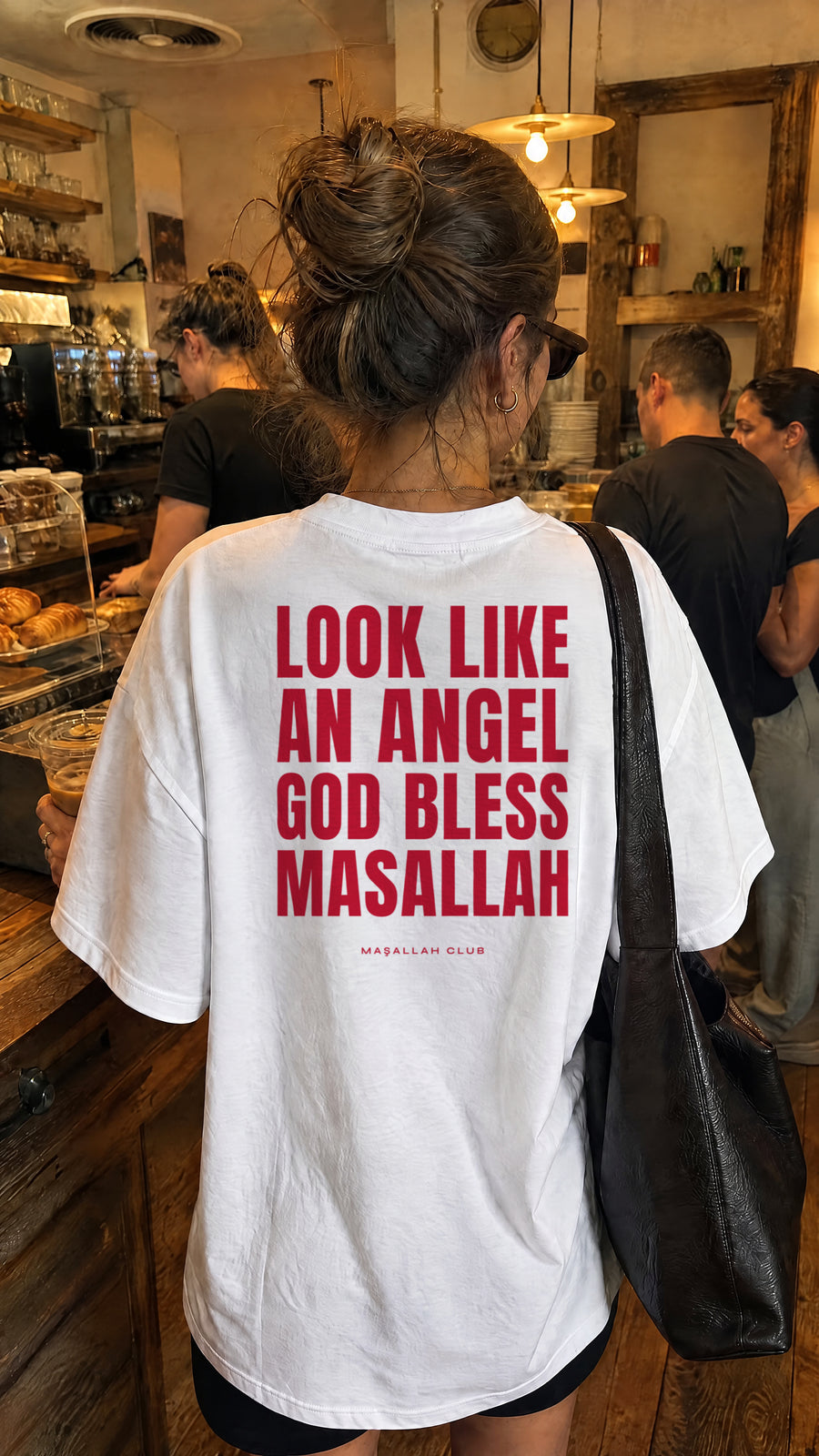 Maşallah Club Angel Tee Kırmızı Blok, sırt baskısı