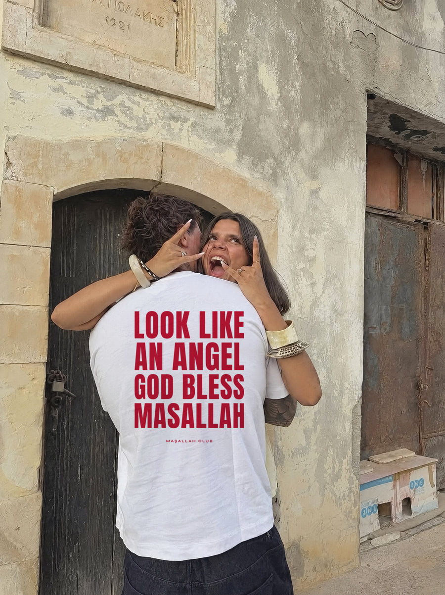 Maşallah Club Angel Tee Kırmızı Blok, sırt baskısı